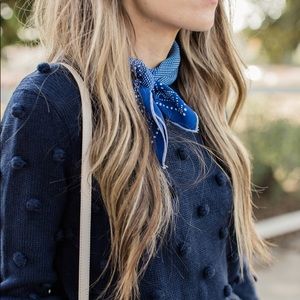 Stitch Fix Sophie Rue Navy Pom Pom Sweater